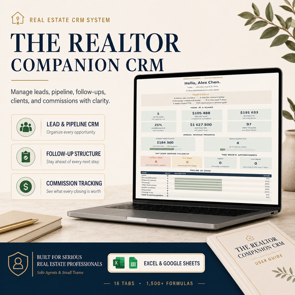 The Realtor Companion — Real Estate CRM & Commission Tracker
