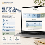 Real Estate Transaction Tracker | Google Sheets Spreadsheet for Pipeline, Deadlines & Commissions