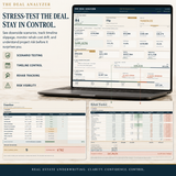 Complete Deal Analyzer Excel and Google Sheets system for real estate underwriting, risk analysis and deal decisions