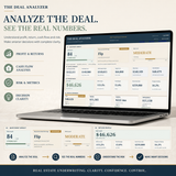 Real estate investment strategy comparison for Flip, BRRRR, Rental and Wholesale deal analysis in Excel